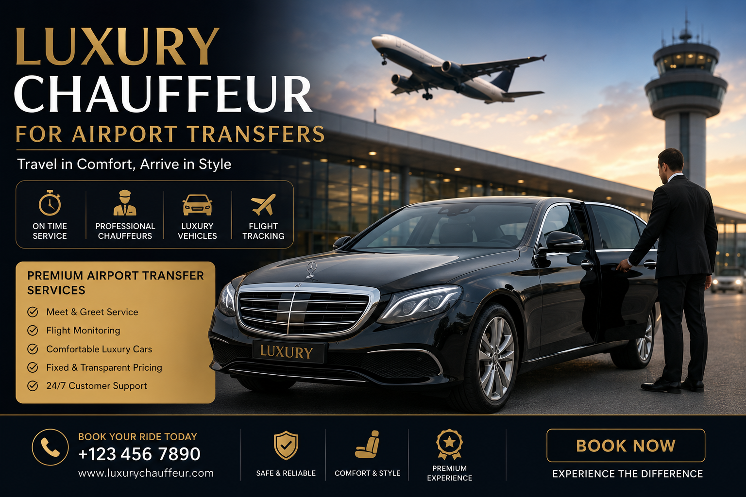 Luxury Chauffeur for Airport Transfers Premium Airport Car Service