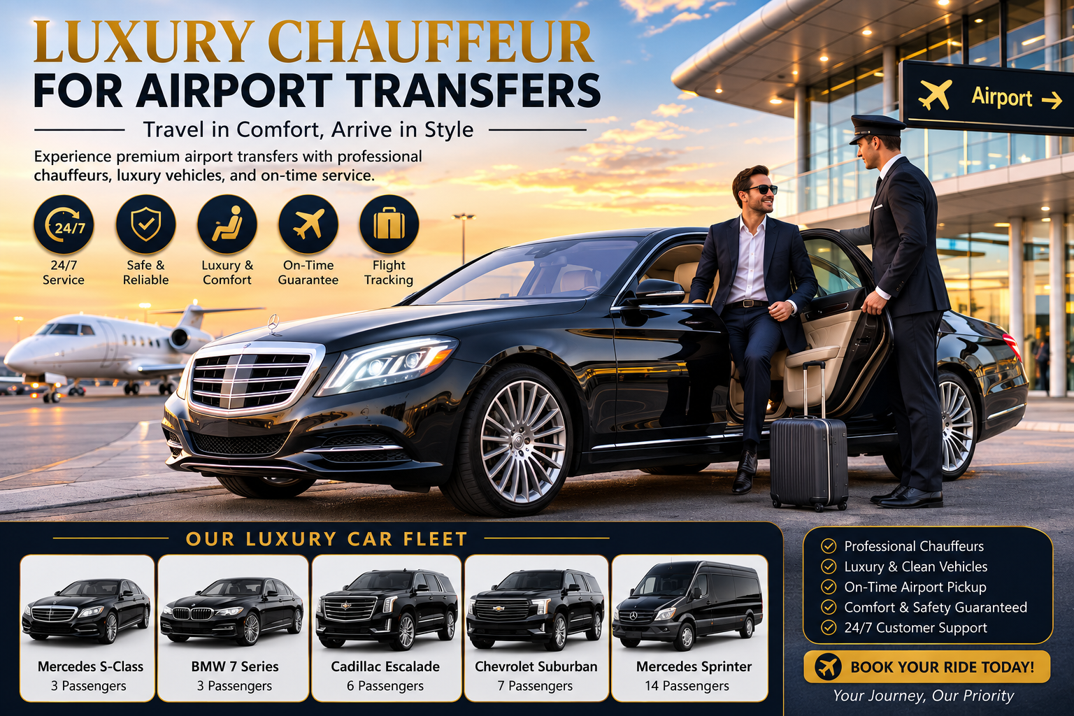 Luxury Chauffeur for Airport Transfers Travel in Comfort and Style