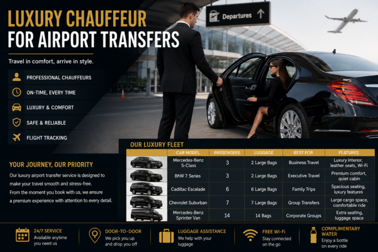 Luxury Chauffeur for Airport Transfers Travel in Comfort and Style